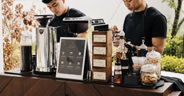 Dream Station's live food station offerings: Coffee