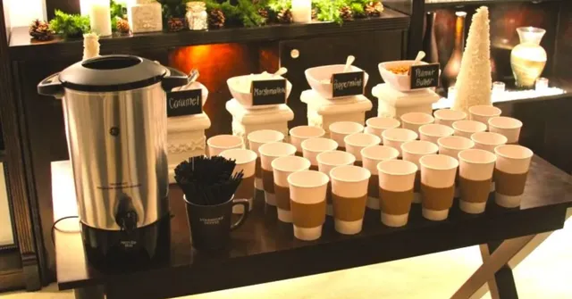 Dream Station's live food station offerings: Hot chocolate
