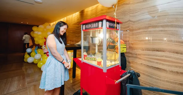 Dream Station's live food station offerings: Popcorn
