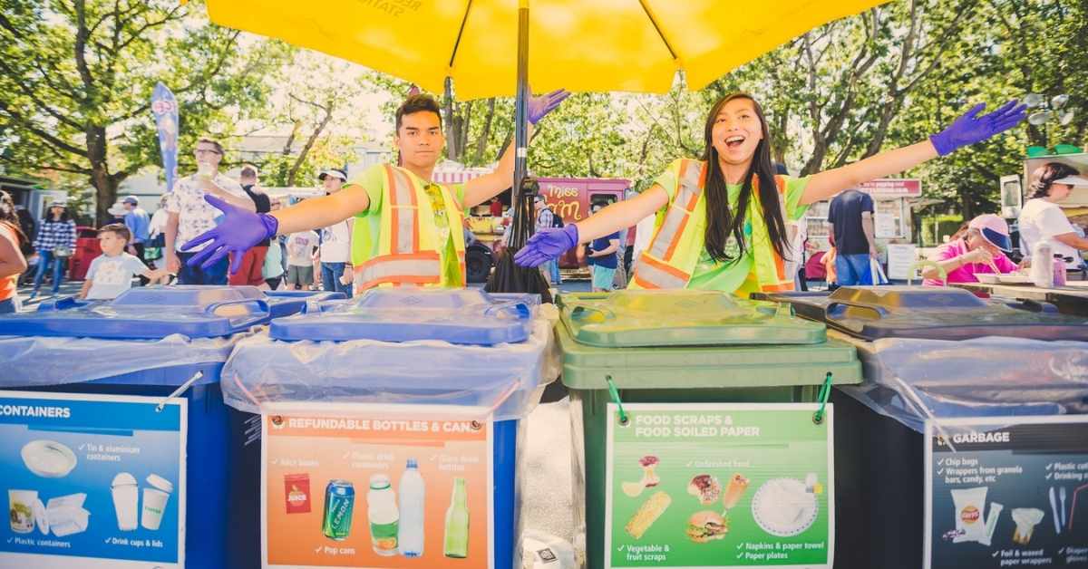 Use signage to guide guests on proper disposal practices