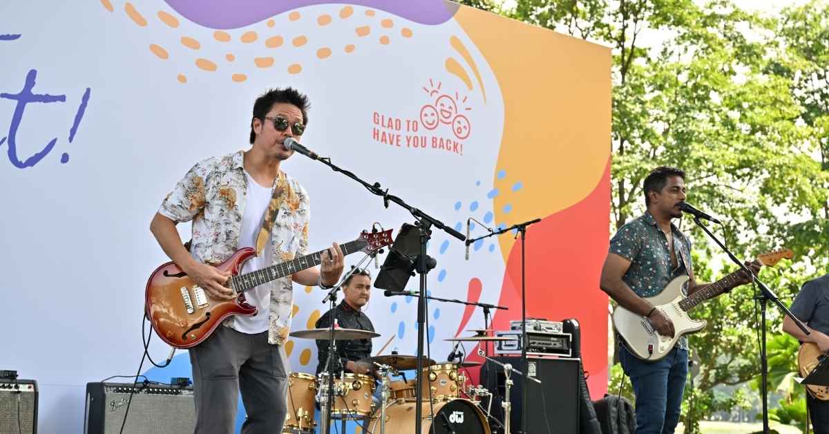 A live band performing at our past event