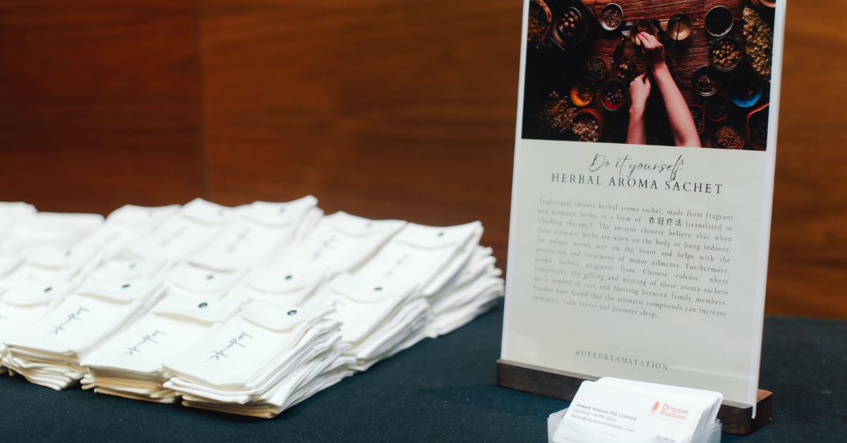 Dream Station's herbal sachet DIY station