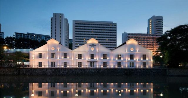 Elegant exterior design of The Vine Ballroom on Stevens Road