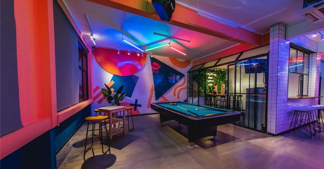 Modern dinner and dance event space at HERE