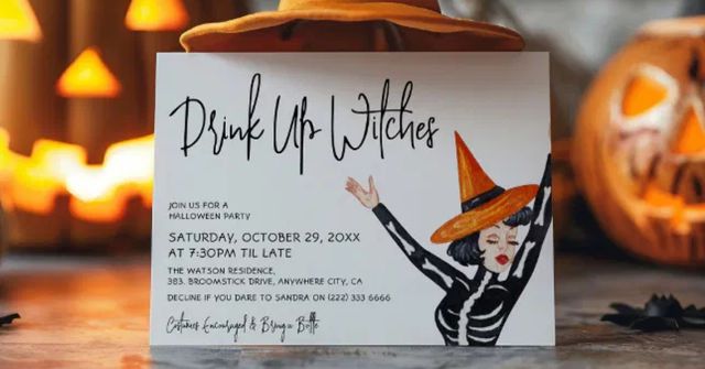 A Halloween party invitation