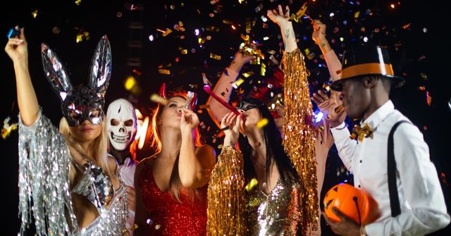 Participants is enjoying a Halloween party