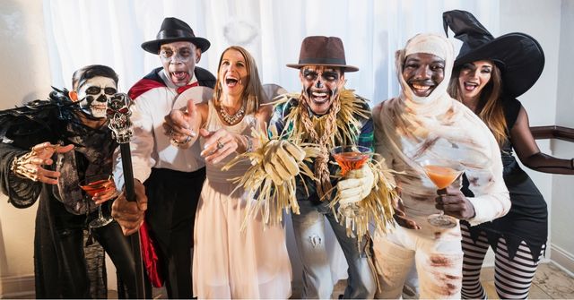 A group of participant is enjoying their Halloween party