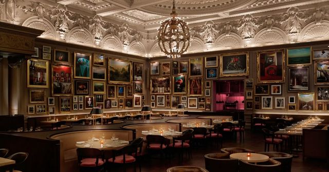 An overview of a European restaurant that can be turned into a Halloween party venue