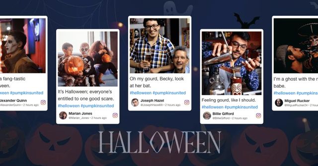 Screenshots of a Halloween event's UGC on Instagram