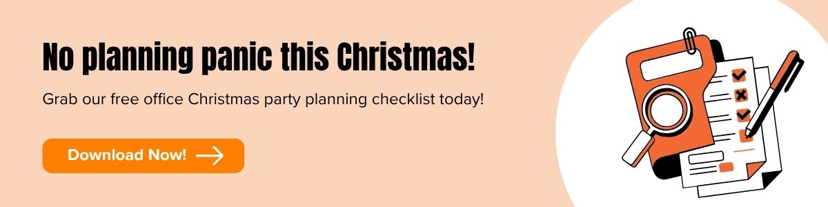CTA banner to download the work Christmas party planning checklist