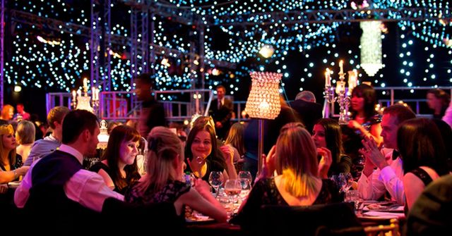 An overview of a company's themed Christmas party