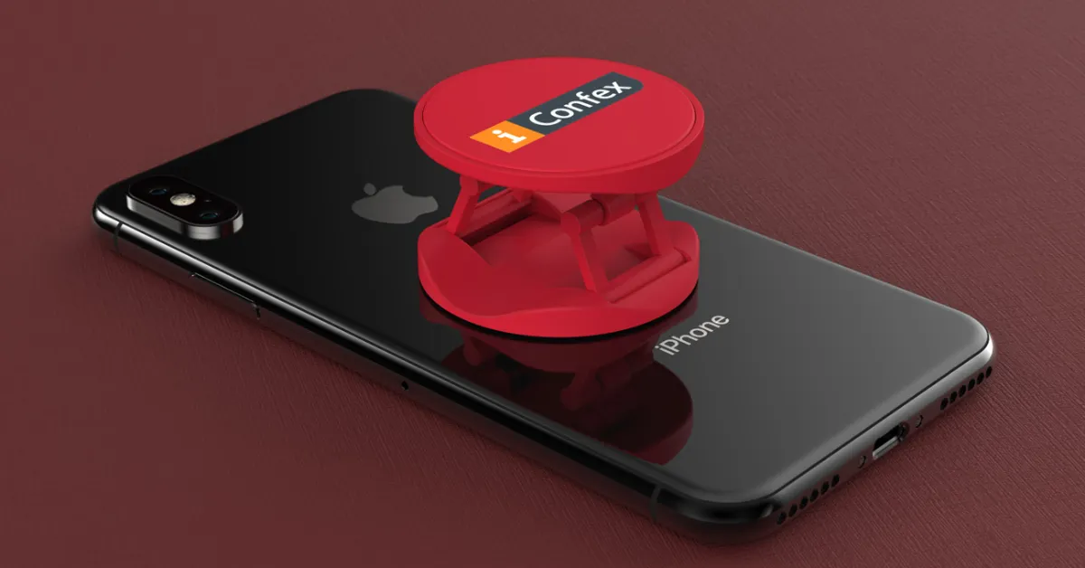 Phone grips as conference giveaway gift