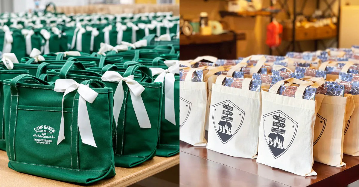 Tote bags as conference freebies