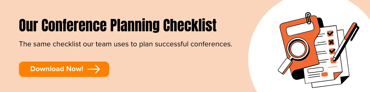 Banner to download a conference planning checklist