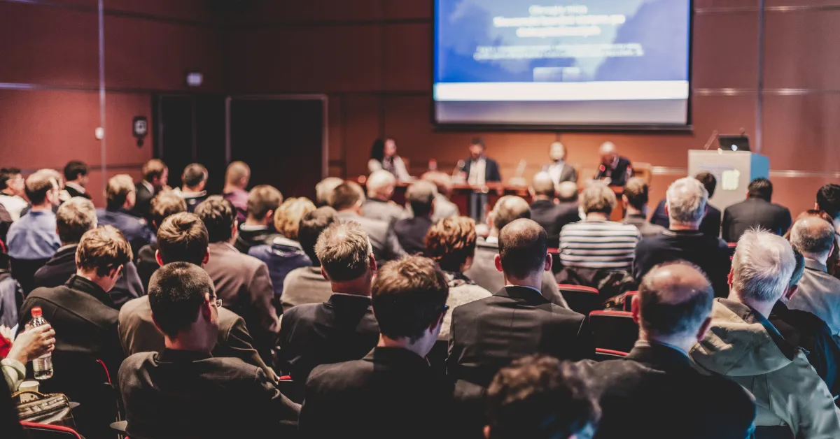 An overview of a large corporate event