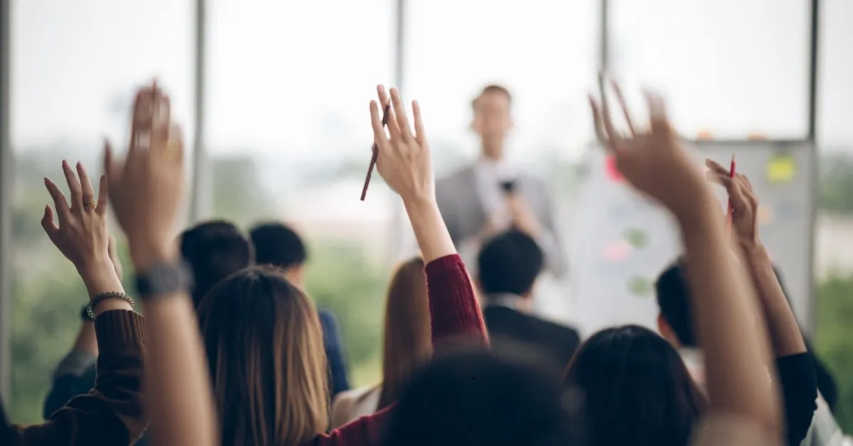 “Raise your hand if” is being use as one of the icebreakers for seminar