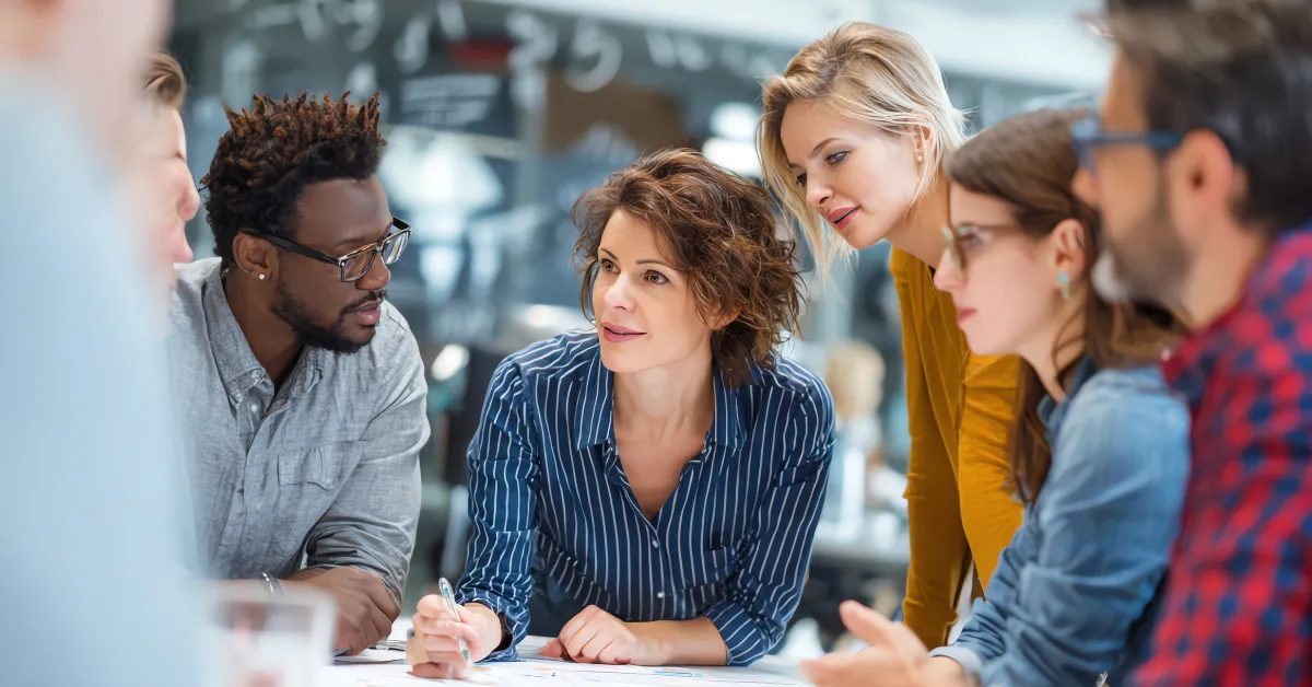 A meeting of an internal team, shortlisting the corporate event companies for their project