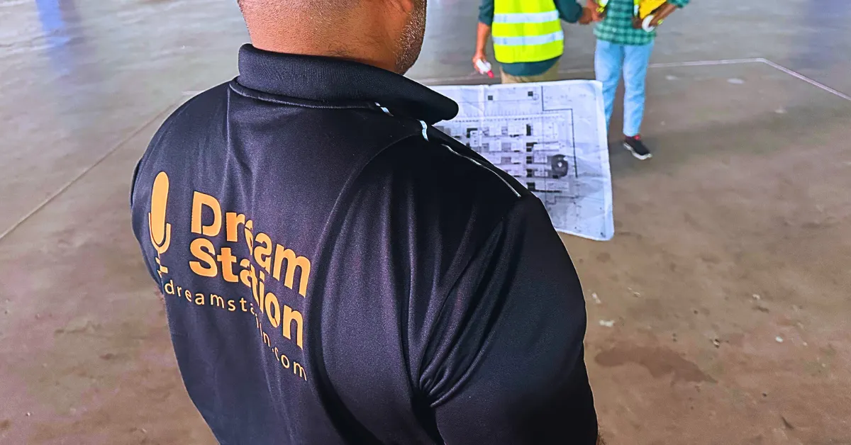 Dream Station staff is taking care of venue regulations for a client's exhibition project