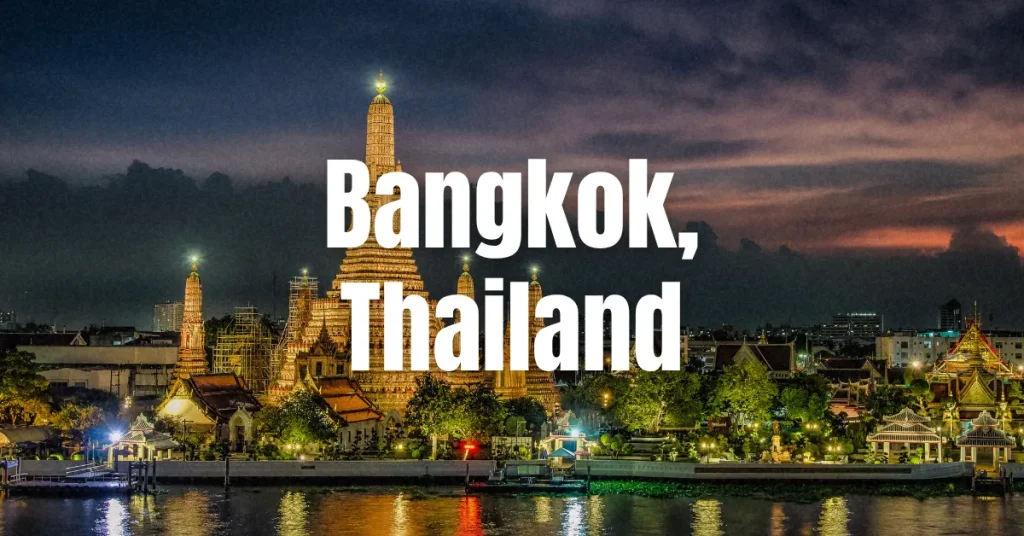 Banner introducing Bangkok (Thailand) as a company offsite destination