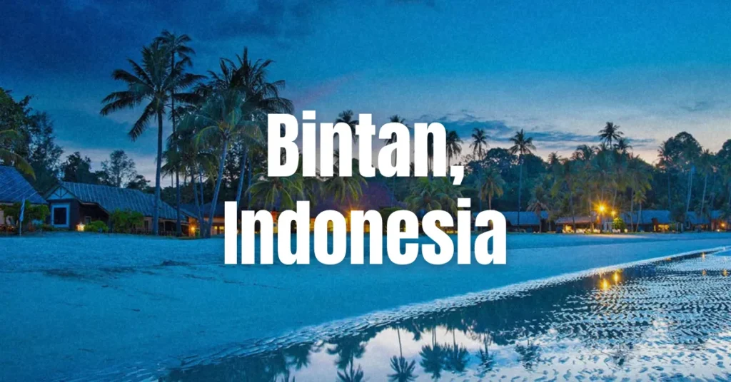 Banner introducing Bintan (Indonesia) as a company offsite destination