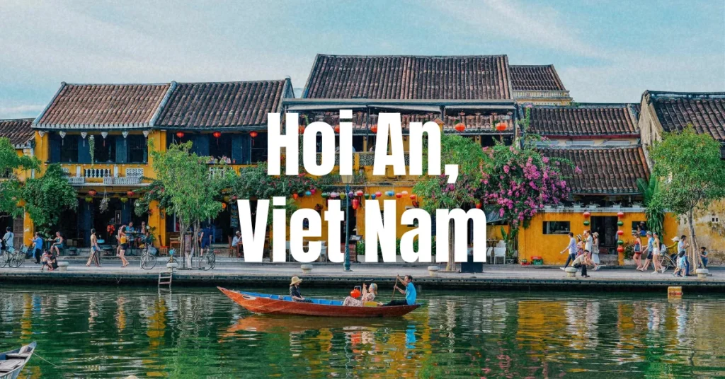 Banner introducing Hoi An (Viet Nam) as a company offsite destination