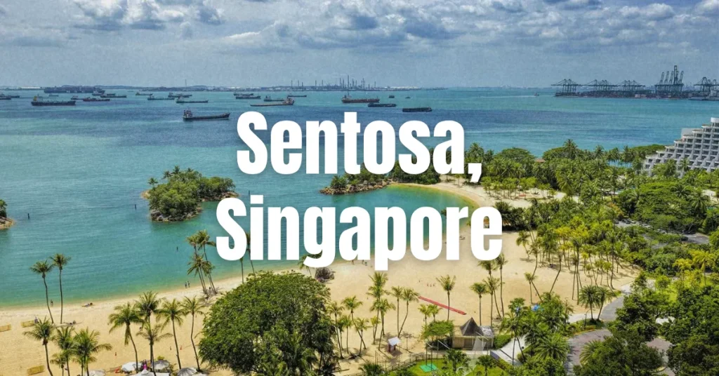 Banner introducing Sentosa (Singapore) as a company offsite destination