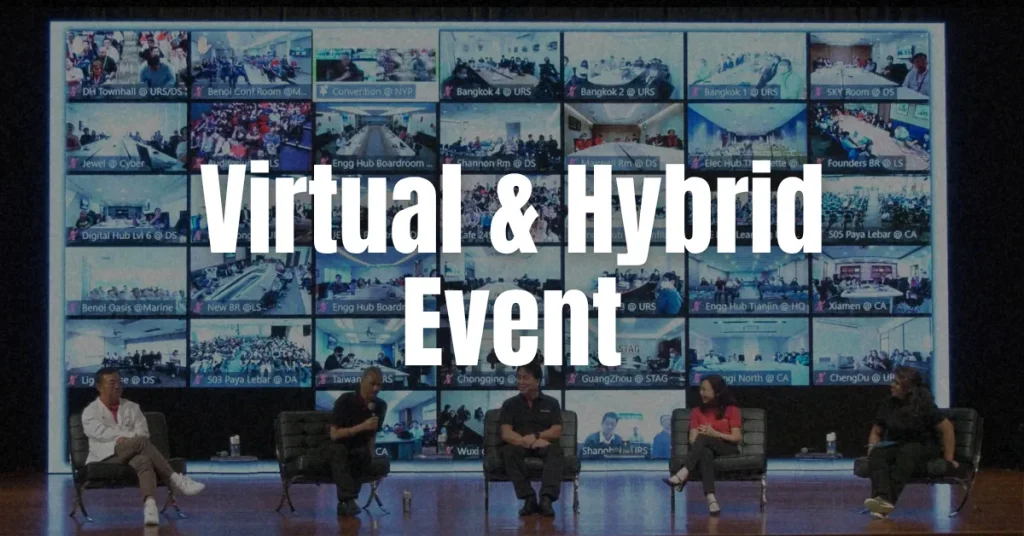 Banner linked to one of Dream Station's event production services: Virtual/Hybrid Event Production