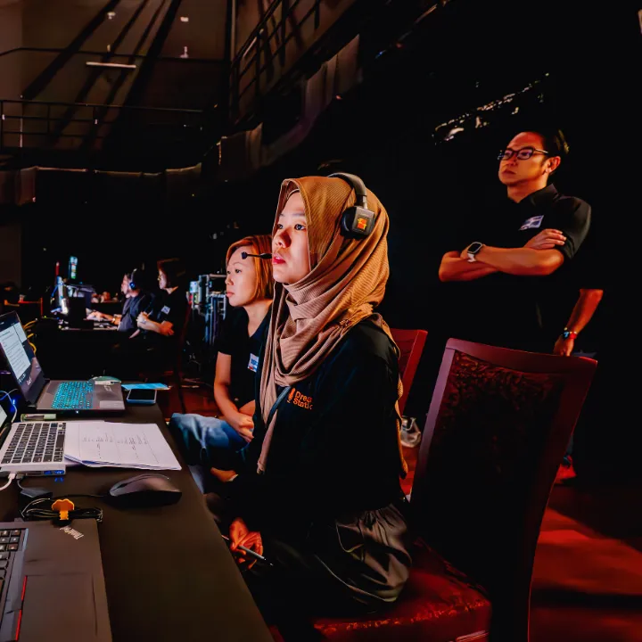 Dream Station team delivering virtual event solutions to a client