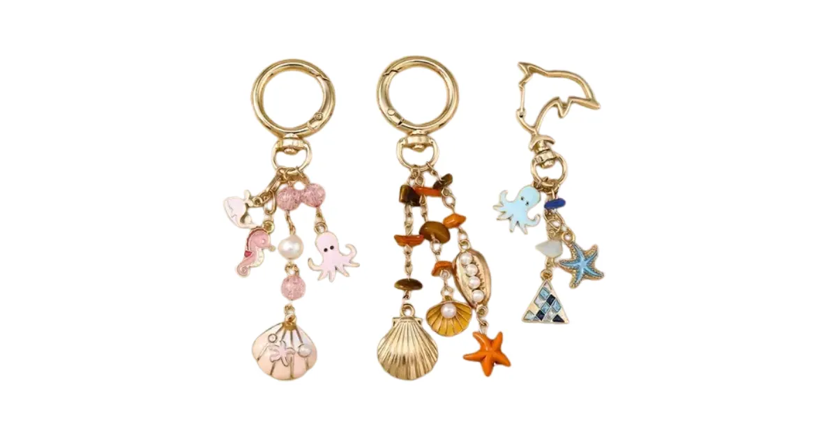 Sample charm keyrings
