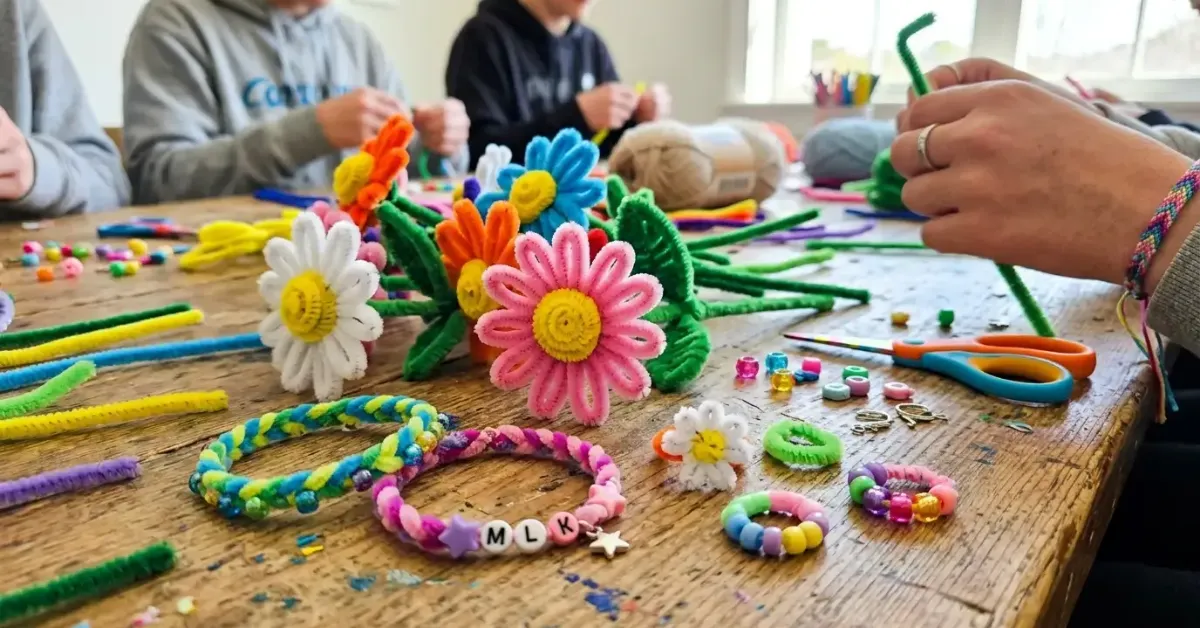One of Dream Station's fringe activities: Pipe Cleaner Art